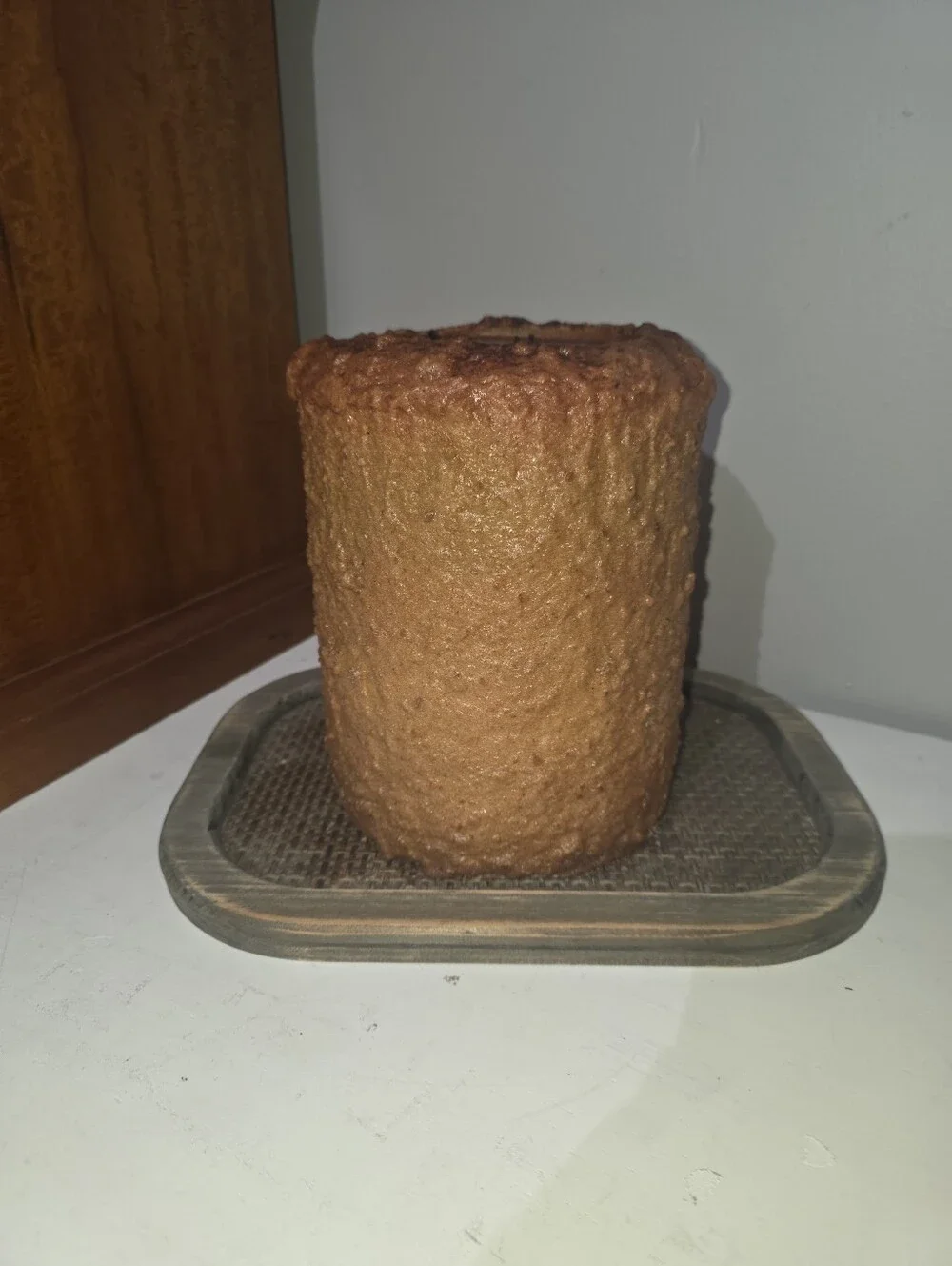 Large WARM GLOW Cinnamon Wax Candle with Tray